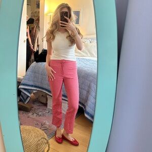 Zara red gingham pants